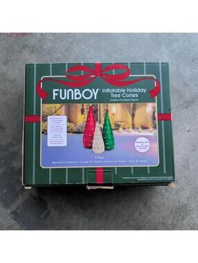 Funboy Inflatable Tree Cones  3-pack, Indoor & Outdoor Holiday Christmas